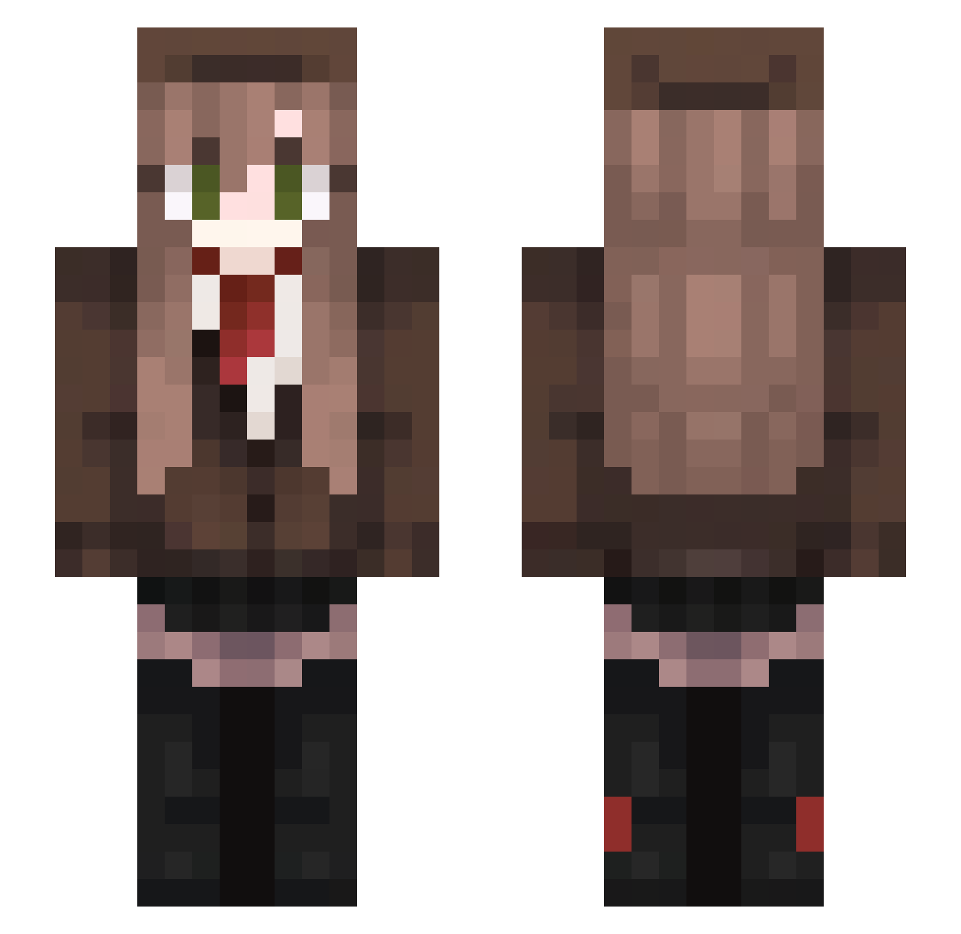 Yapjap Minecraft skin, front and back view