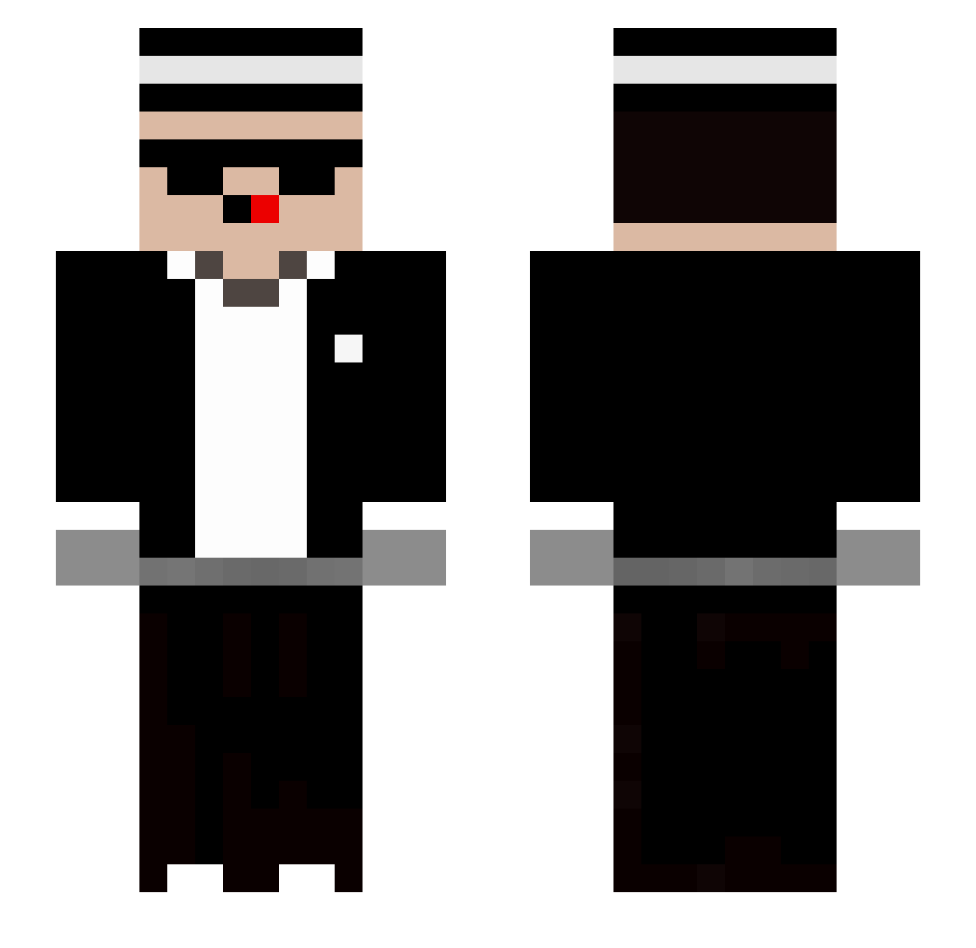 SEIntrione Minecraft skin, front and back view