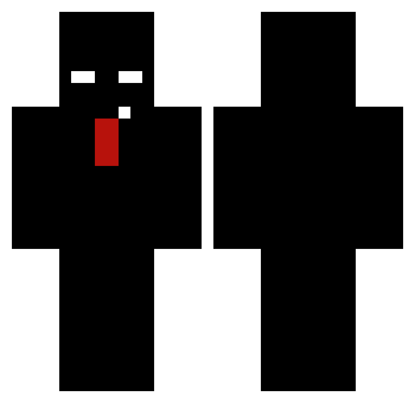 halucynek13 Minecraft skin, front and back view