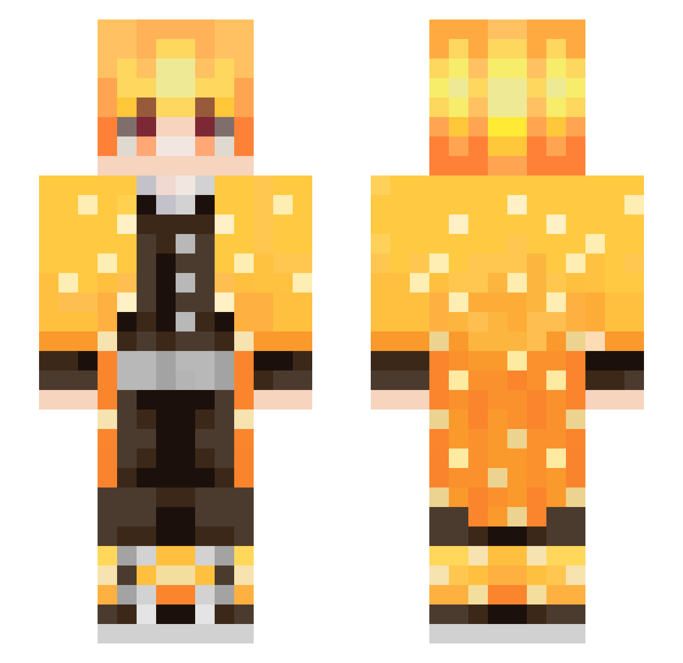 LodoSss Minecraft skin, front and back view