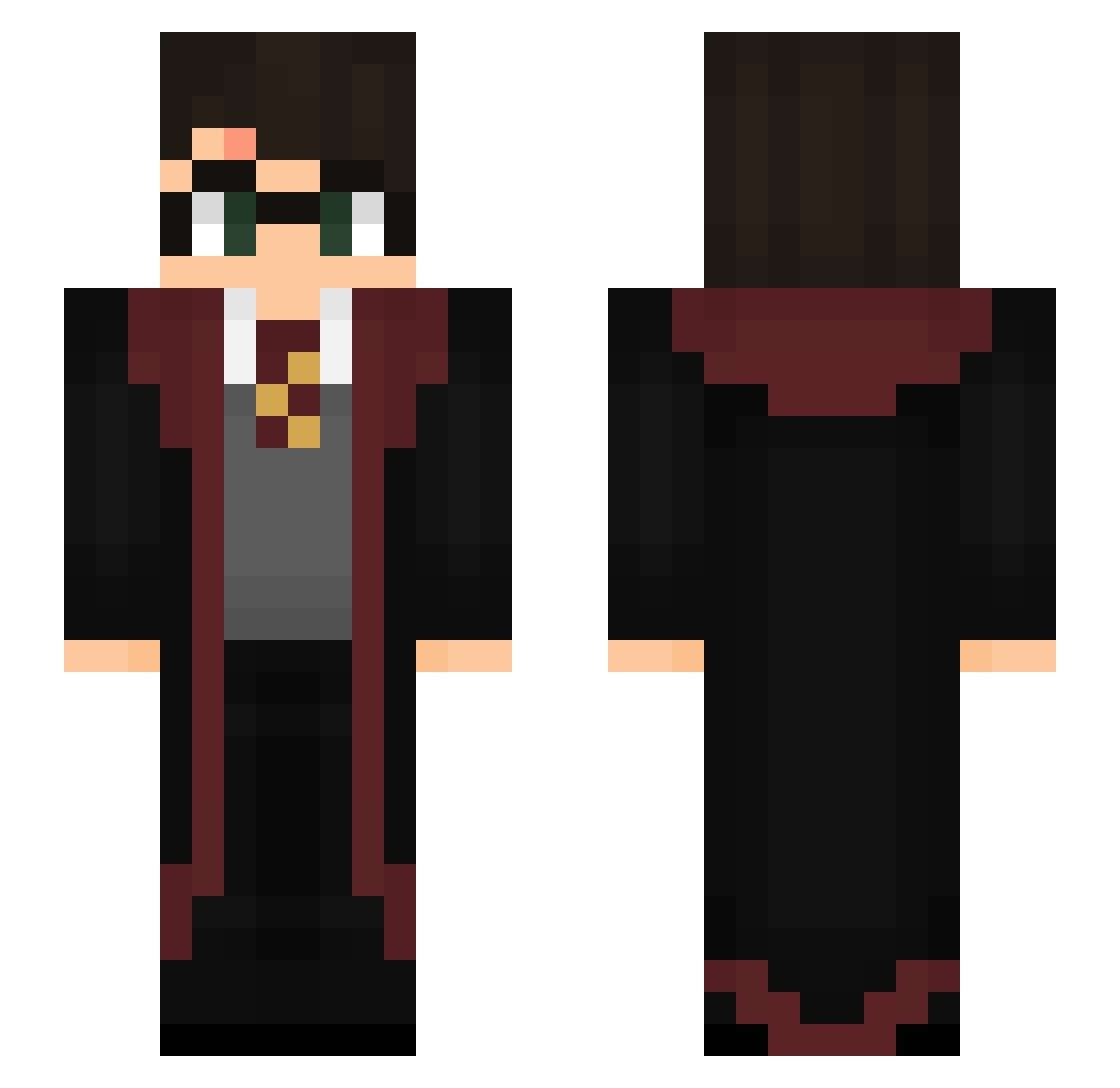 Willlkoman Minecraft skin, front and back view