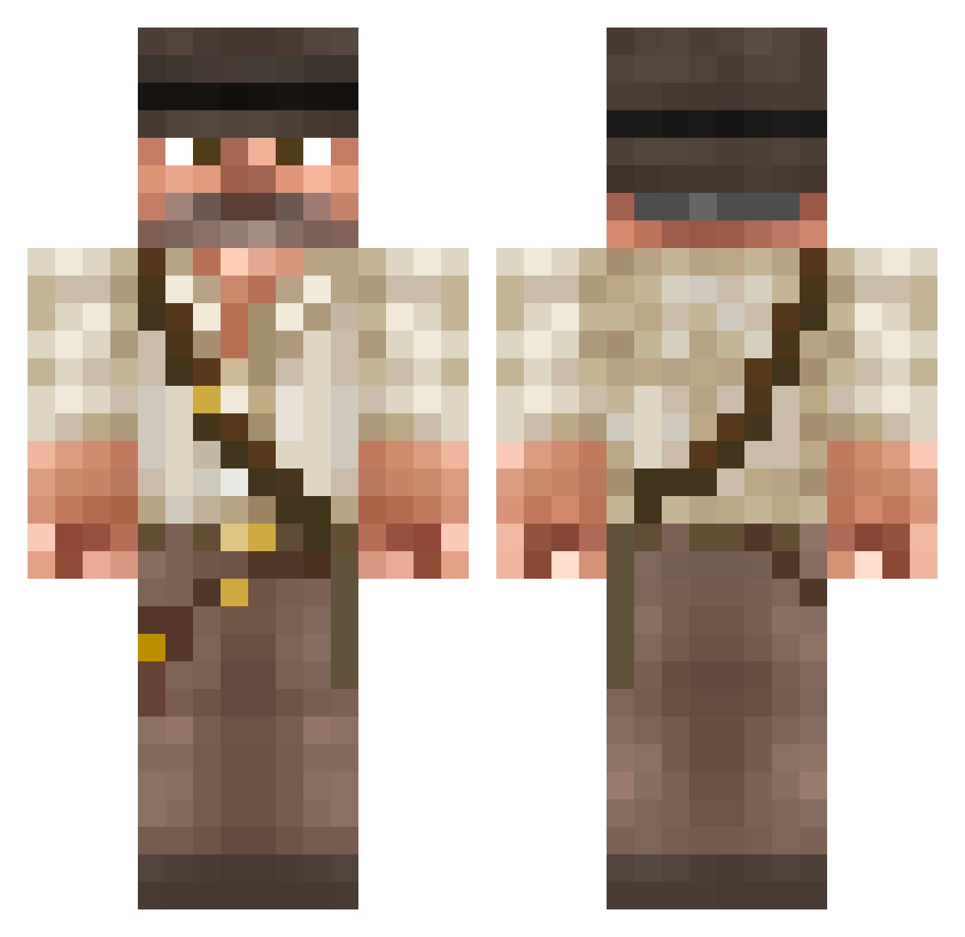 T1smo1d4456 Minecraft skin, front and back view