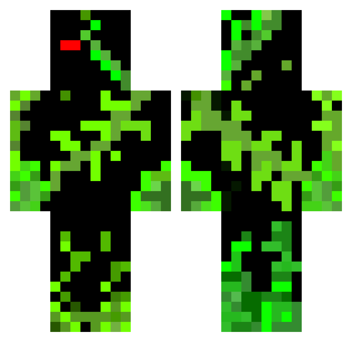 99_81 Minecraft skin, front and back view