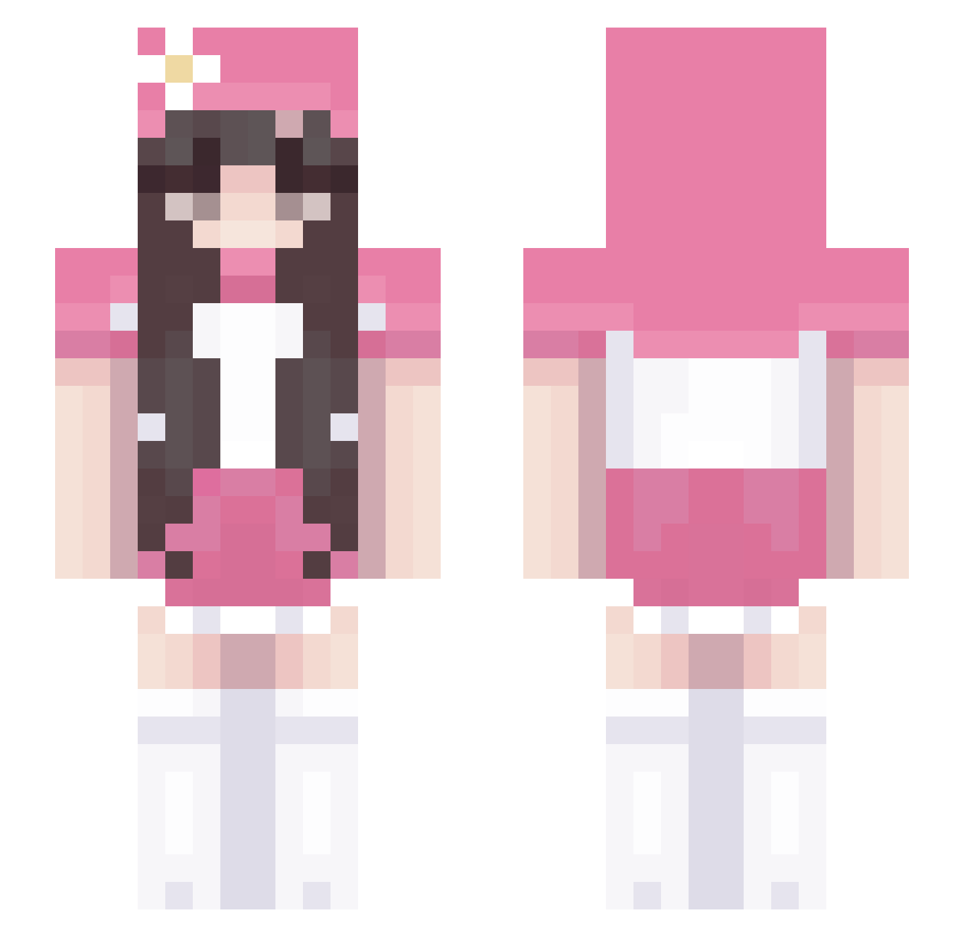 doliese Minecraft skin, front and back view