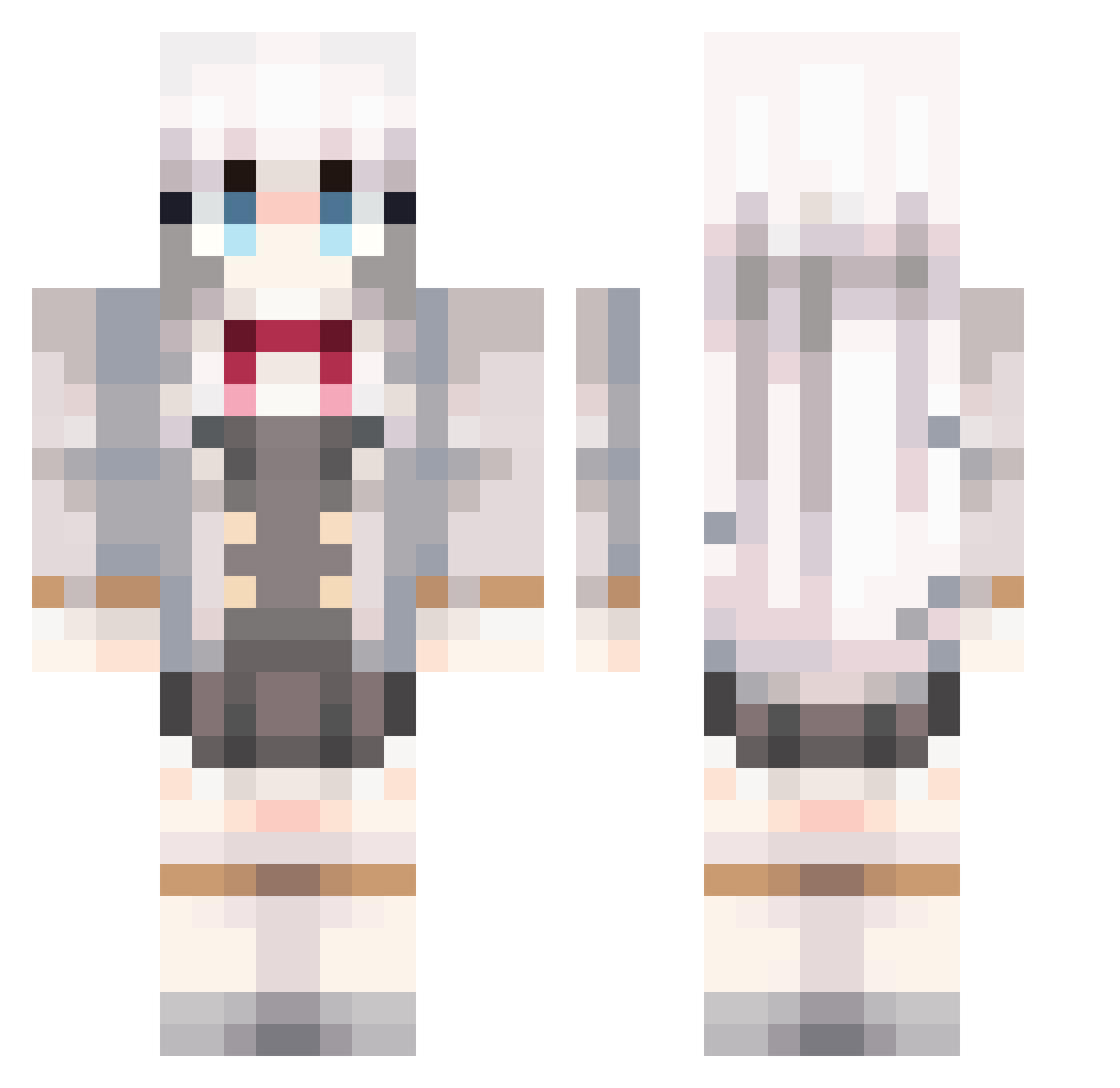 Sayyk Minecraft skin, front and back view