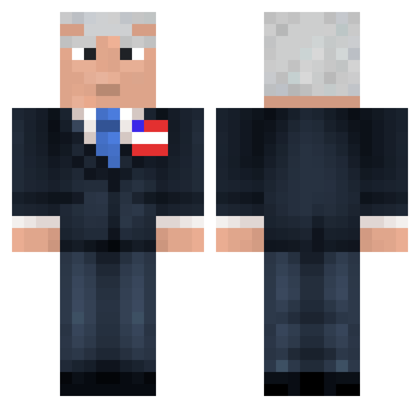 DELETEWINSXS Minecraft skin, front and back view