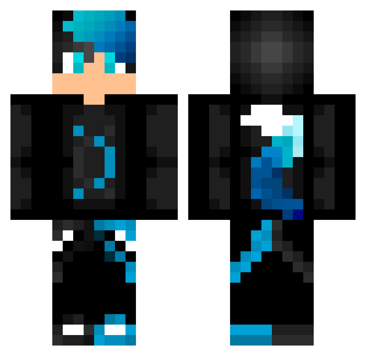 imnotniki Minecraft skin, front and back view