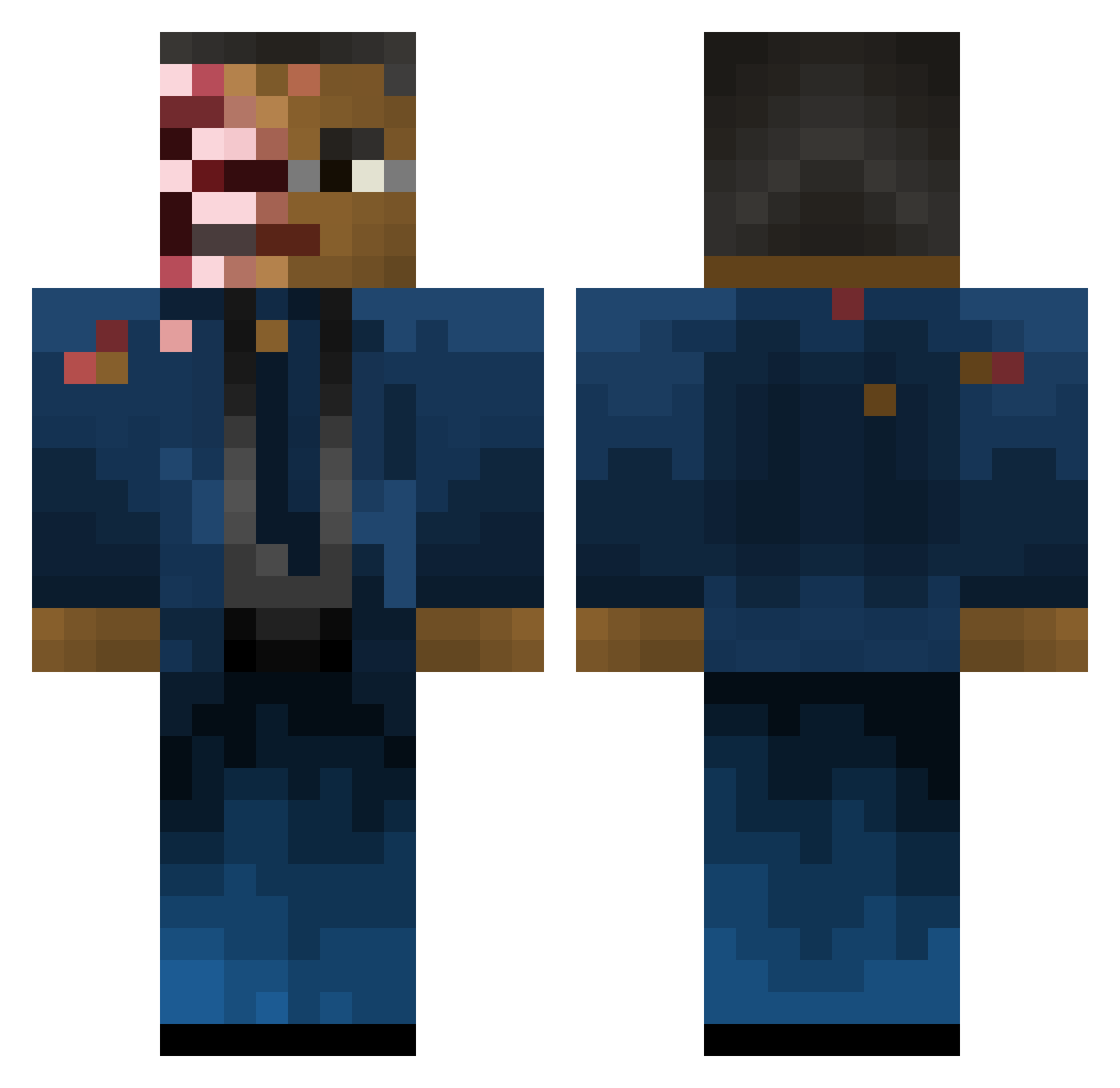 DizzyLettuce Minecraft skin, front and back view