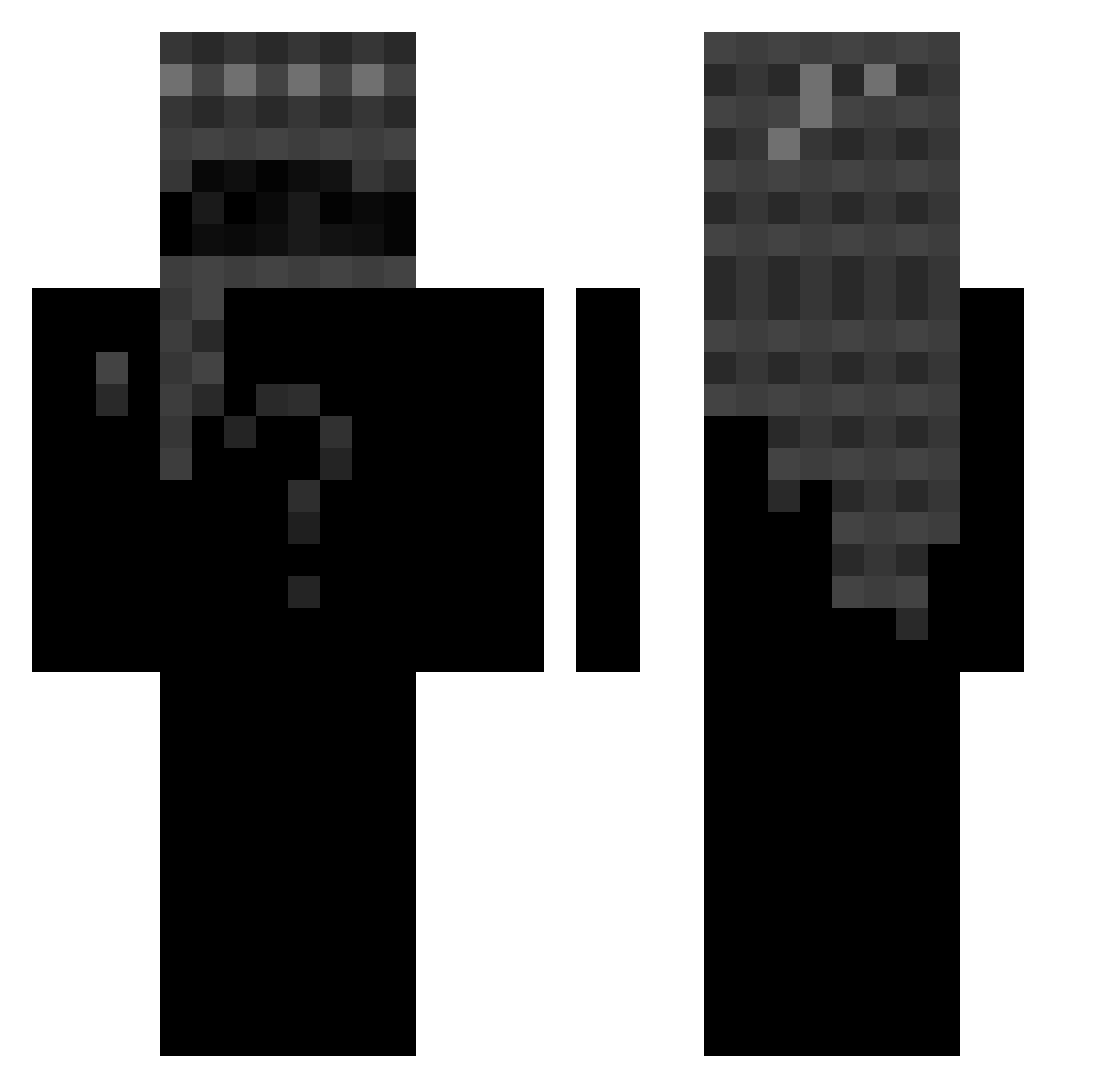 Popek2009 Minecraft skin, front and back view