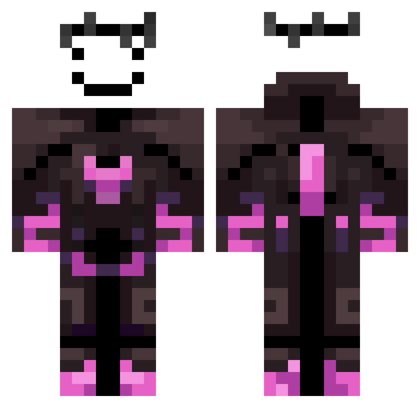 Aylandalin Minecraft skin, front and back view