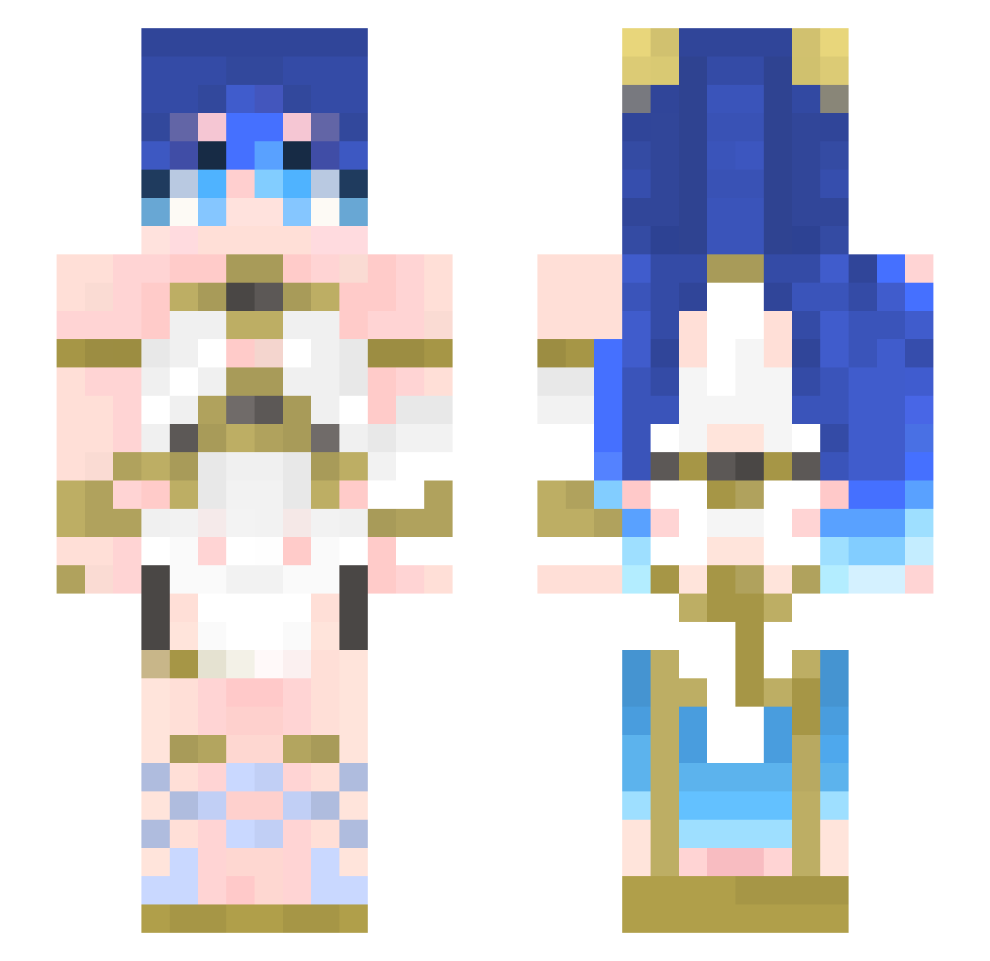 obukun Minecraft skin, front and back view