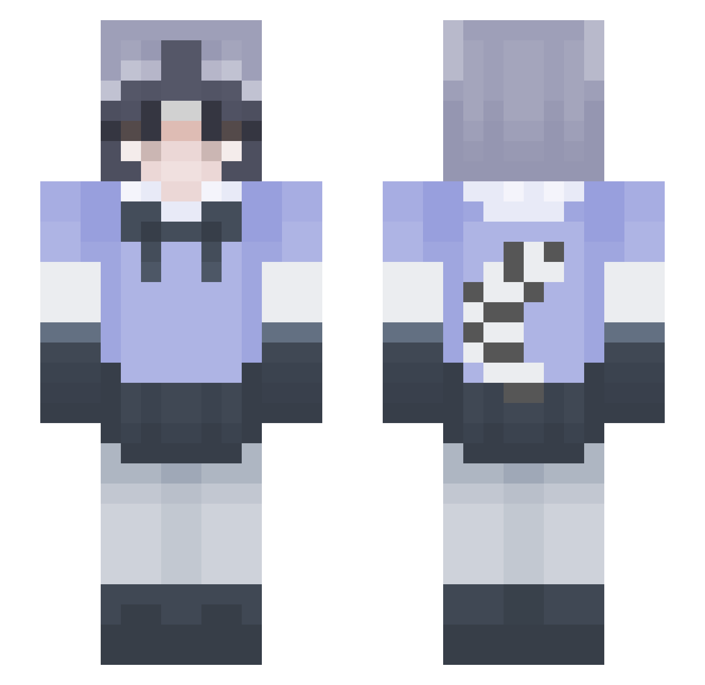 Sherbieee Minecraft skin, front and back view
