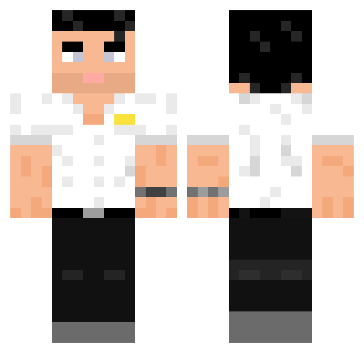 R1DFEnico Minecraft skin, front and back view