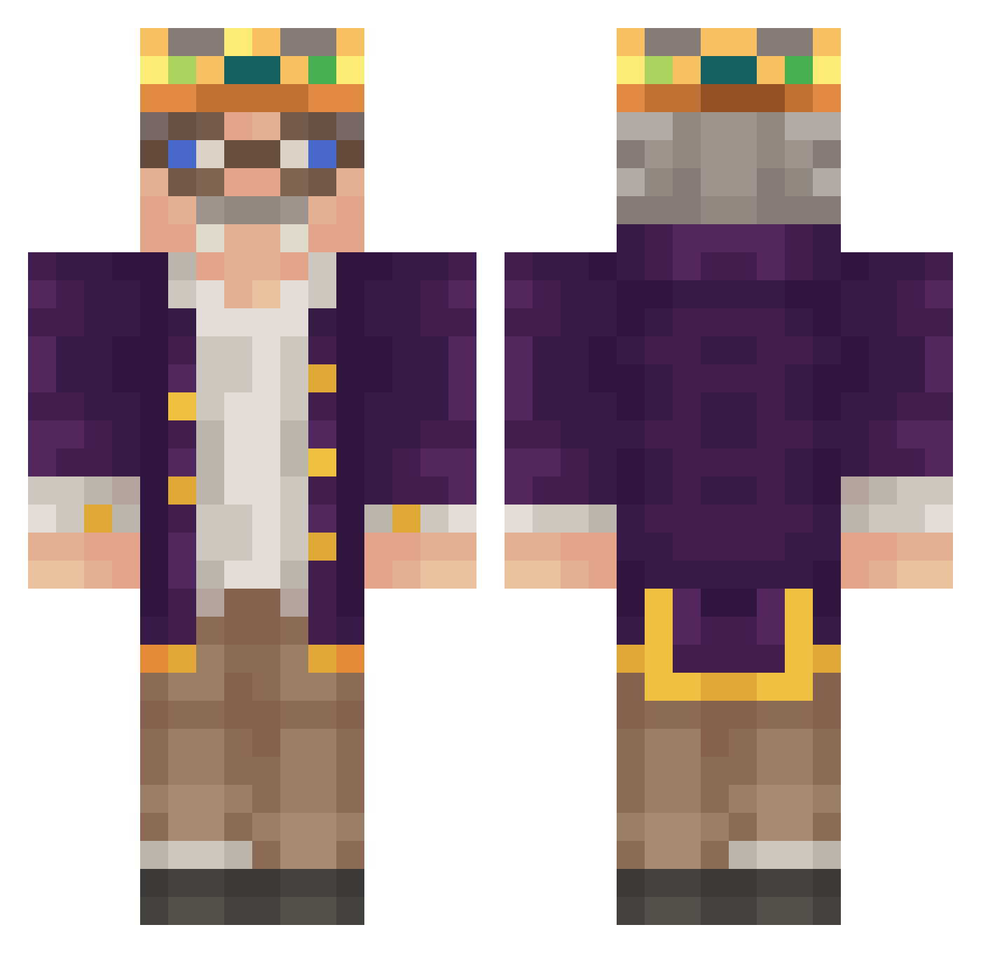 Platon2014 Minecraft skin, front and back view