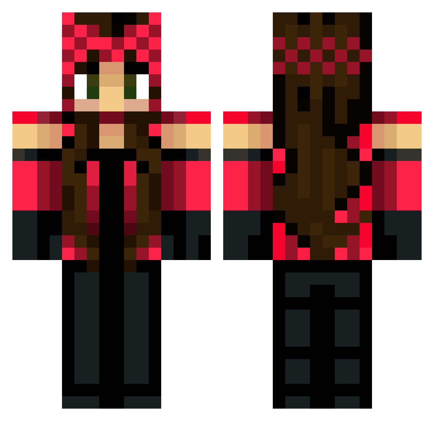 danielletrash Minecraft skin, front and back view