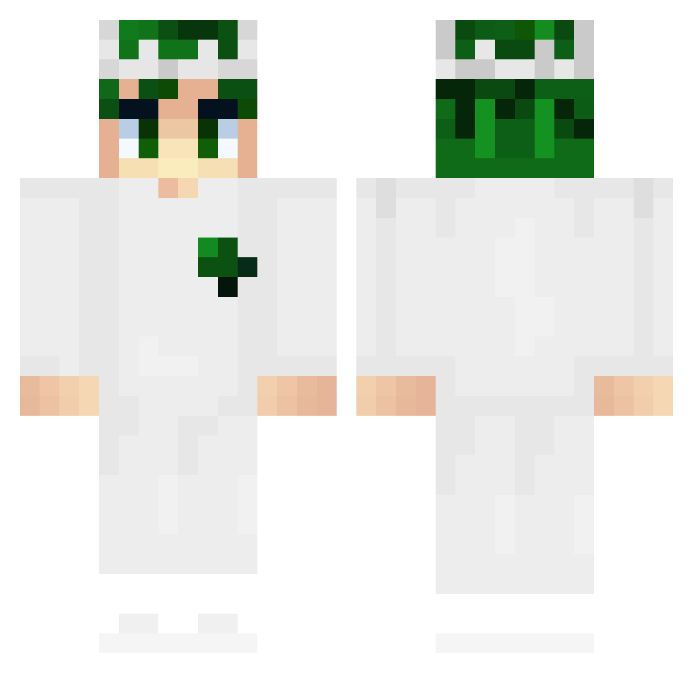 Overheld Minecraft skin, front and back view