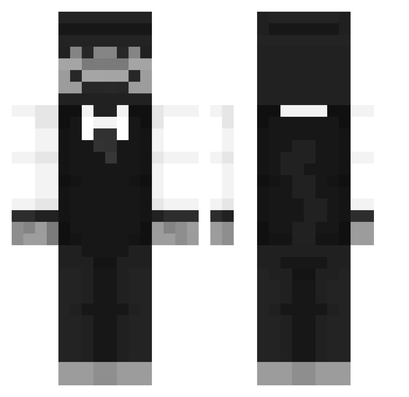 L1rris Minecraft skin, front and back view