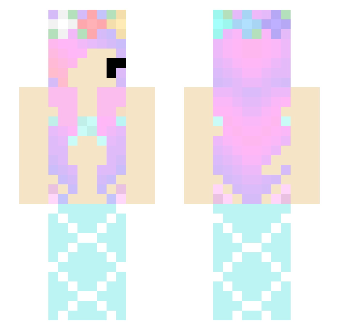 coorlyn Minecraft skin, front and back view