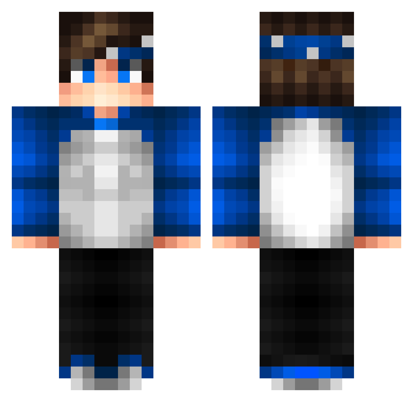 Reyvagras Minecraft skin, front and back view