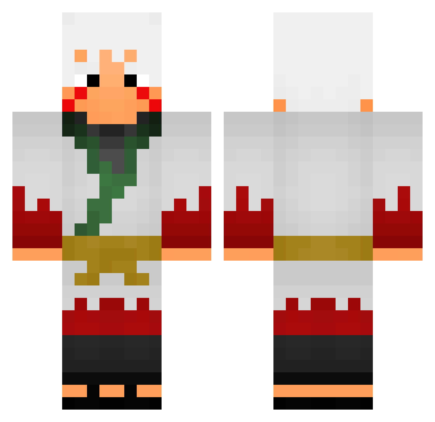sehbie Minecraft skin, front and back view