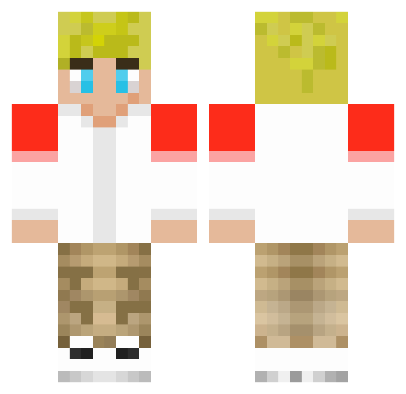 EnderzDisc Minecraft skin, front and back view
