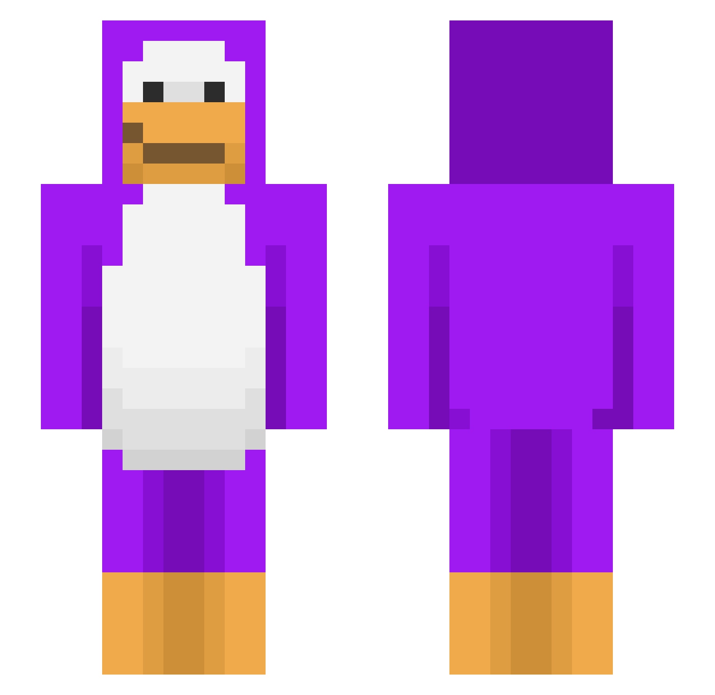DjSQuire Minecraft skin, front and back view
