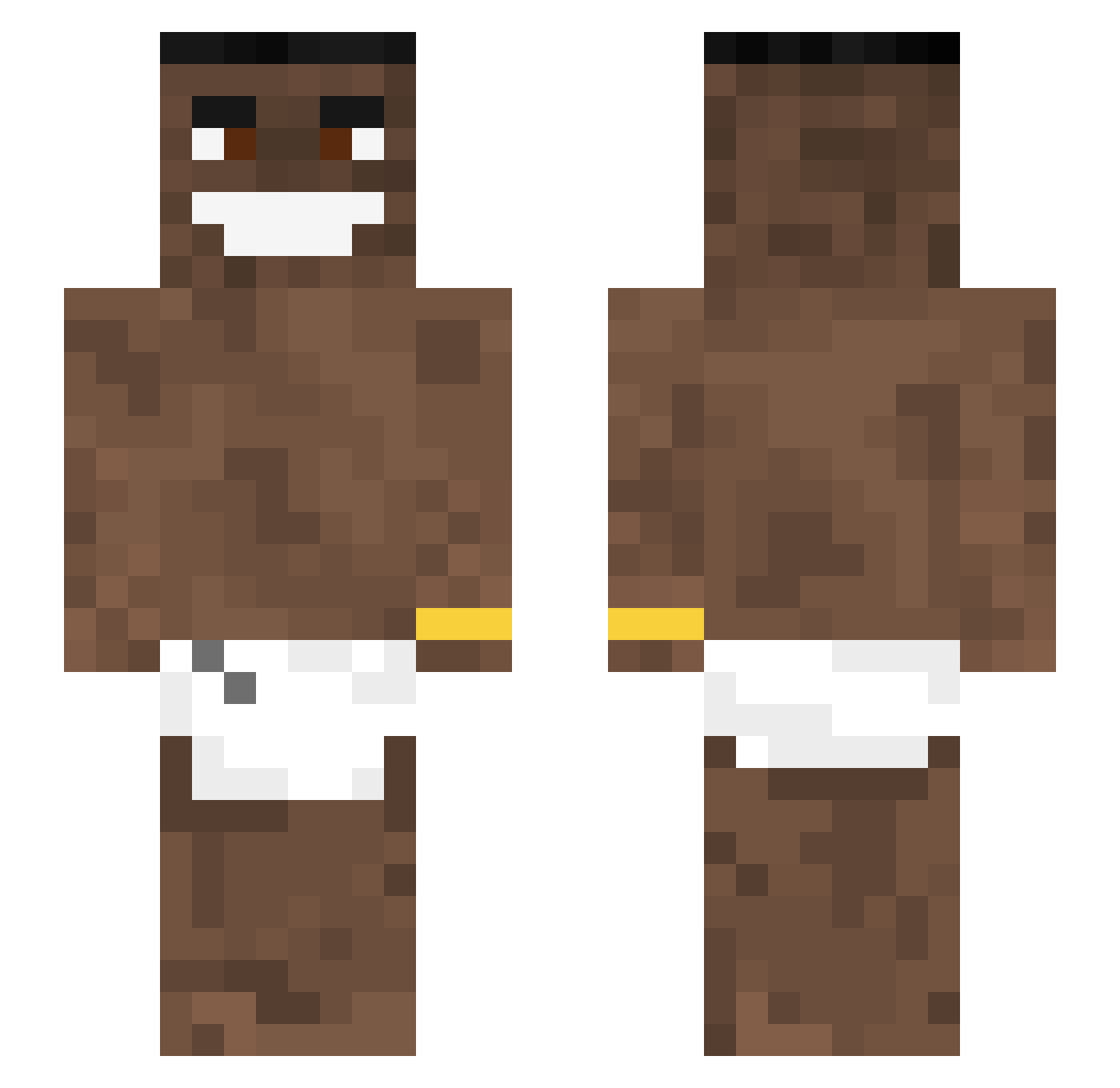enSoulz Minecraft skin, front and back view