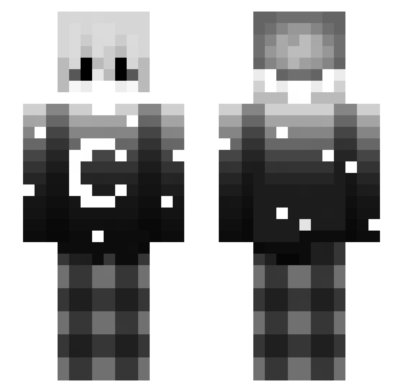 RakksoGatPapa Minecraft skin, front and back view