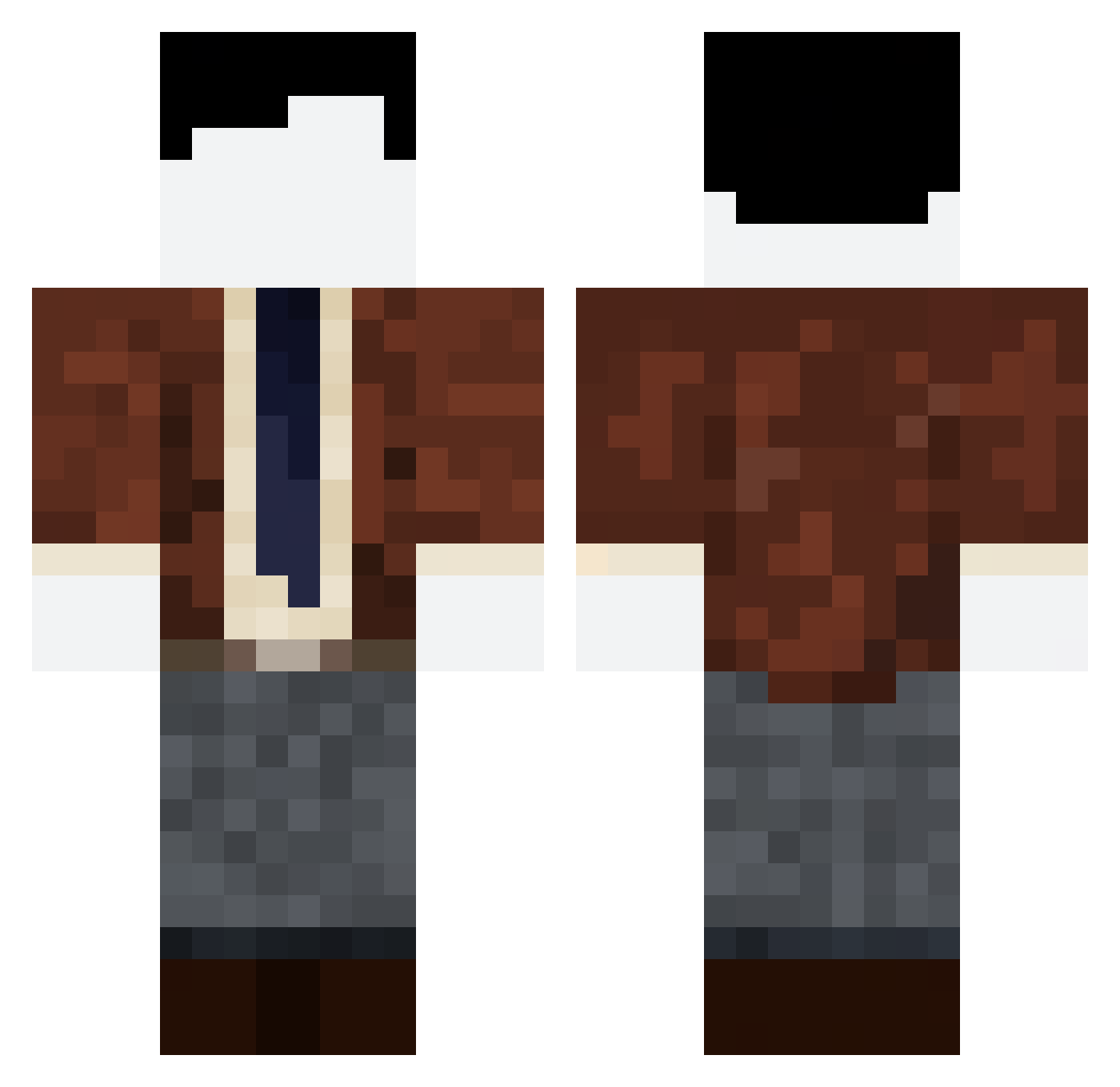 Darkshadow211 Minecraft skin, front and back view