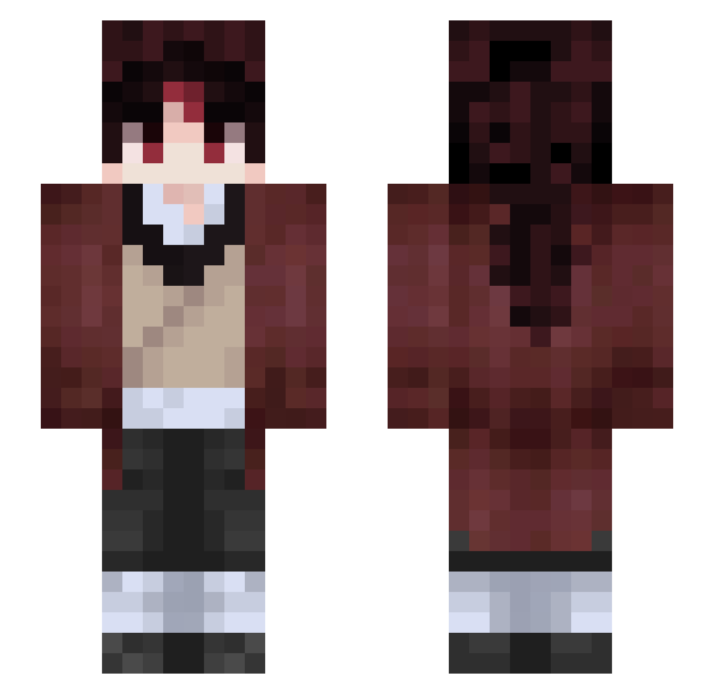 akkaiiie Minecraft skin, front and back view