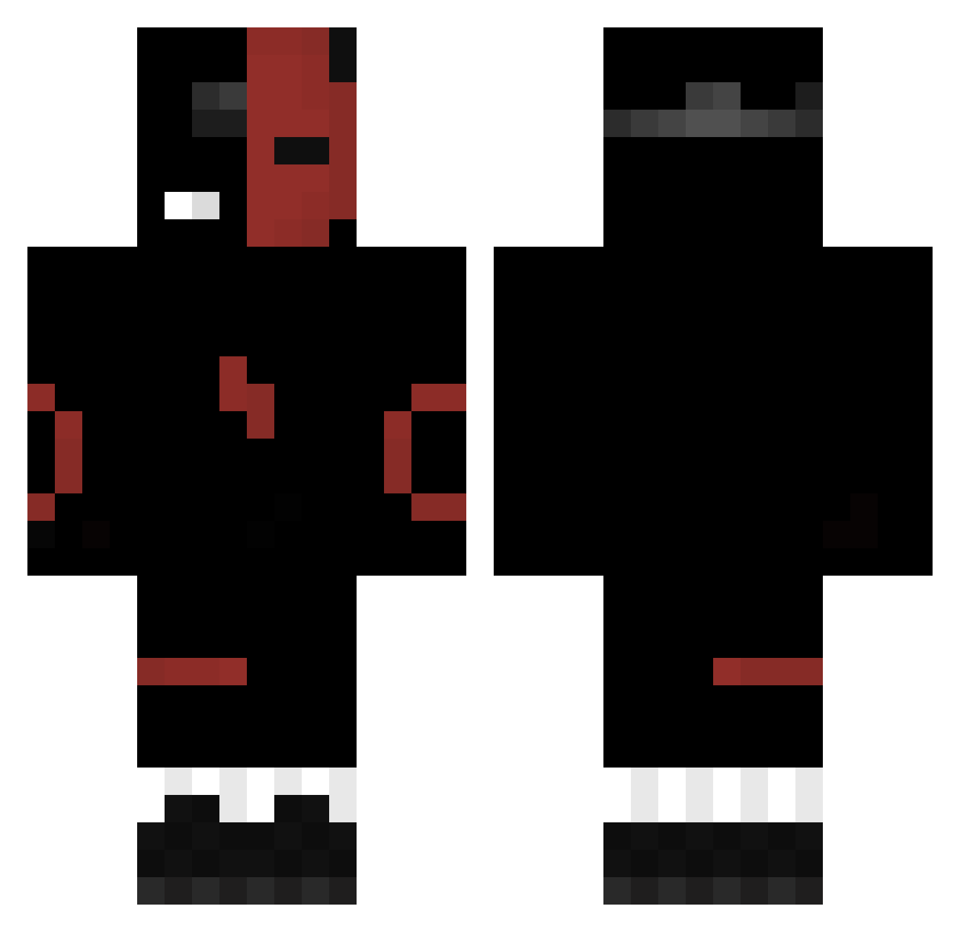 _BestReach Minecraft skin, front and back view