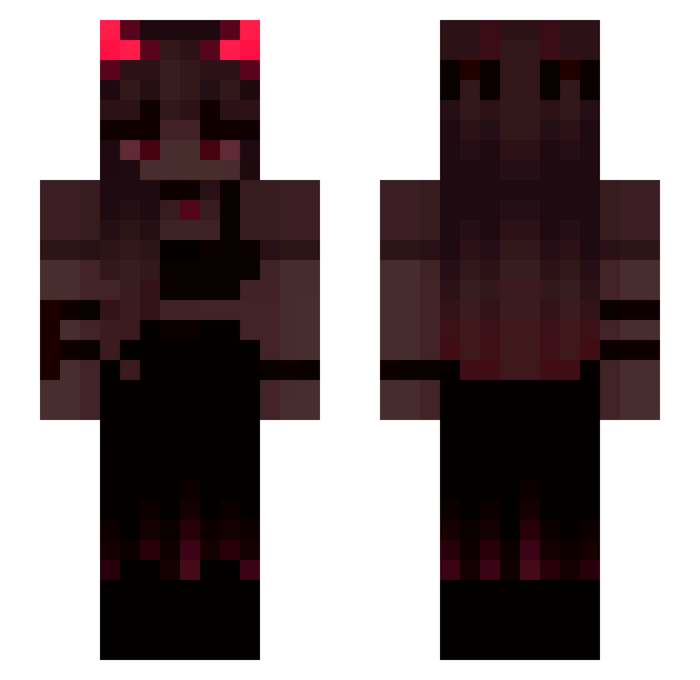 Neon_Demon07 Minecraft skin, front and back view
