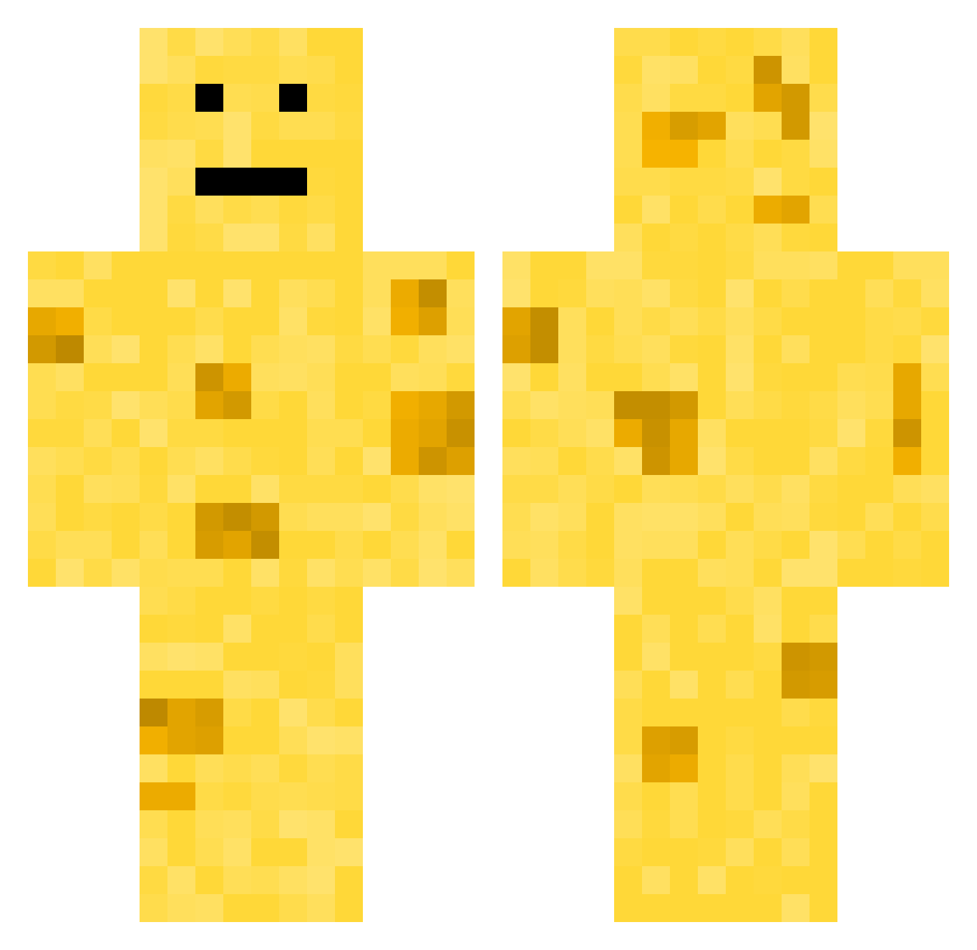 mixtv122 Minecraft skin, front and back view