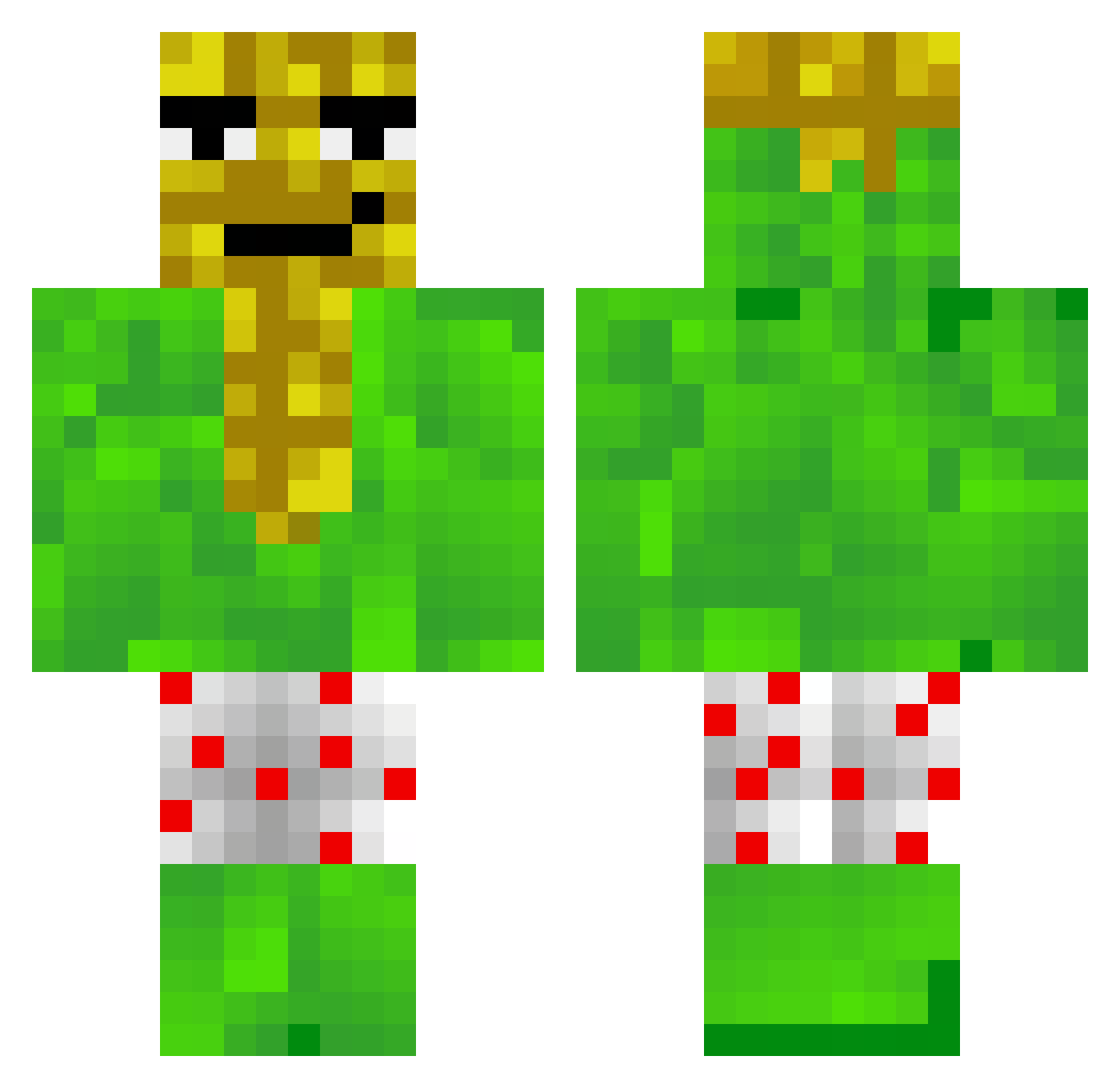 El_Choclo Minecraft skin, front and back view