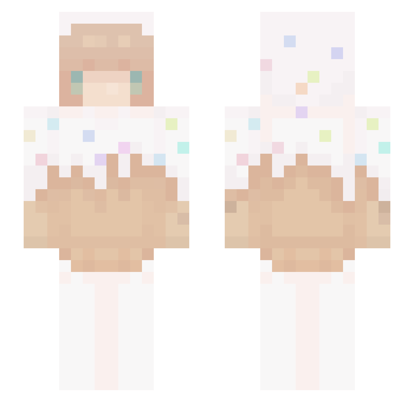 Beleisa Minecraft skin, front and back view