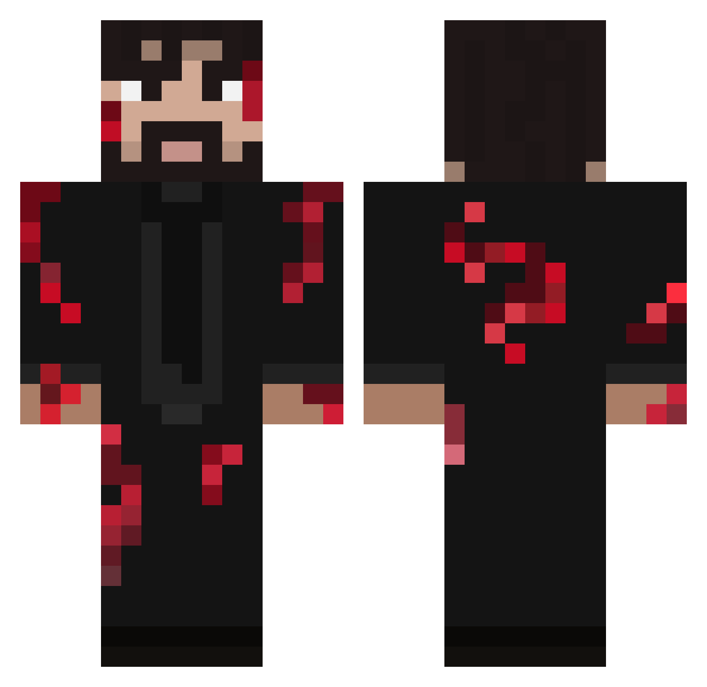 Akxzyy Minecraft skin, front and back view