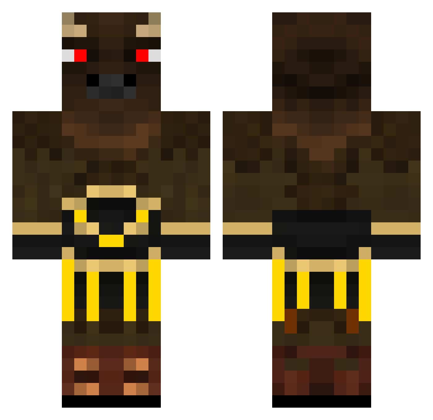 Dario002099 Minecraft skin, front and back view