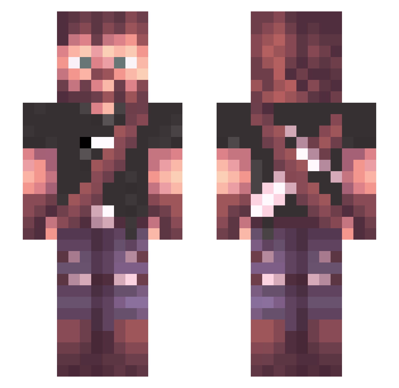 JUSTLochlan__ Minecraft skin, front and back view