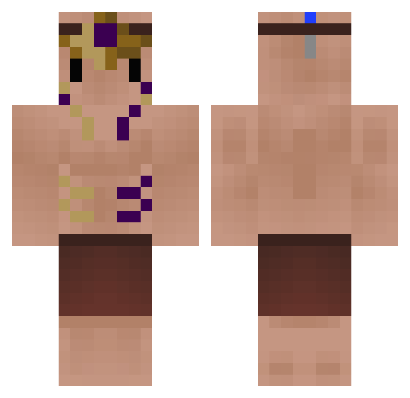 Bahpe Minecraft skin, front and back view