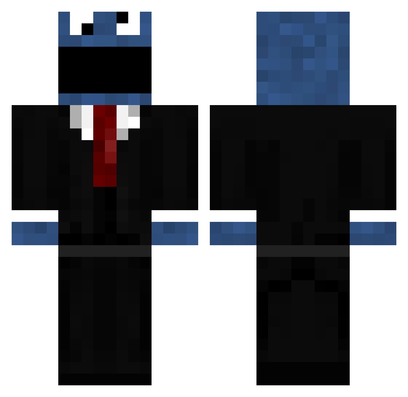 Henhouse Minecraft skin, front and back view