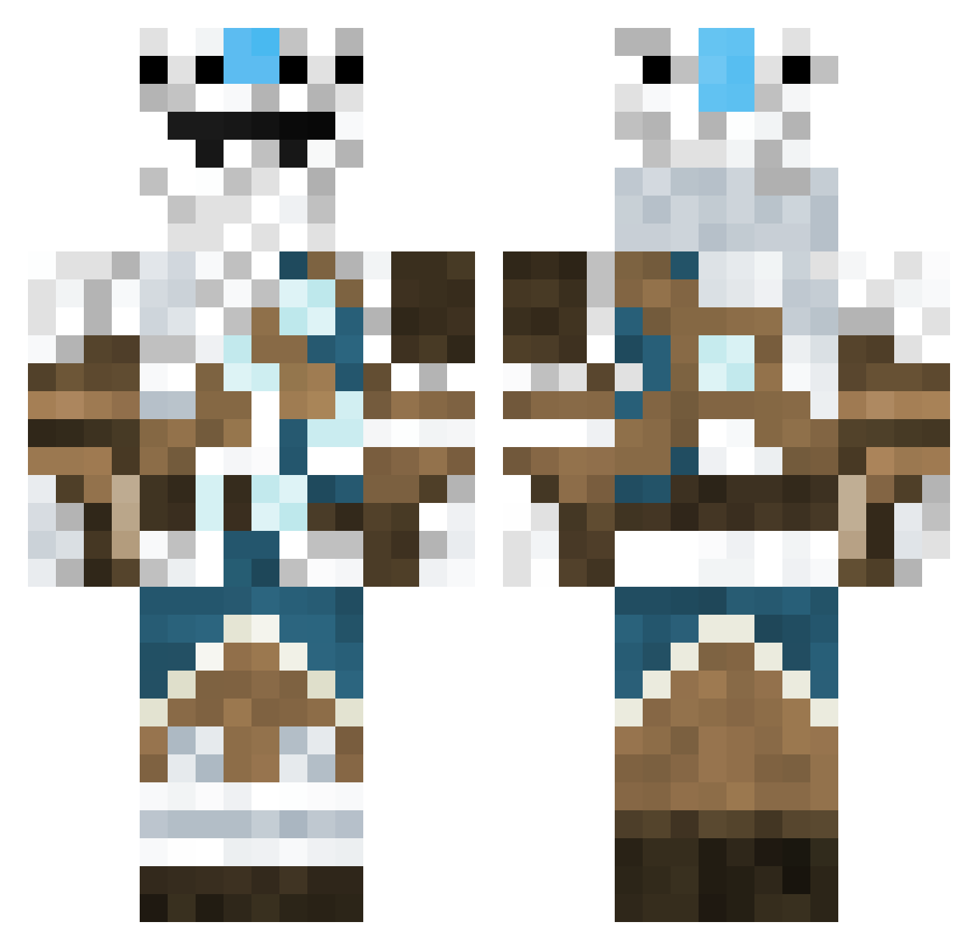 gameknight30 Minecraft skin, front and back view