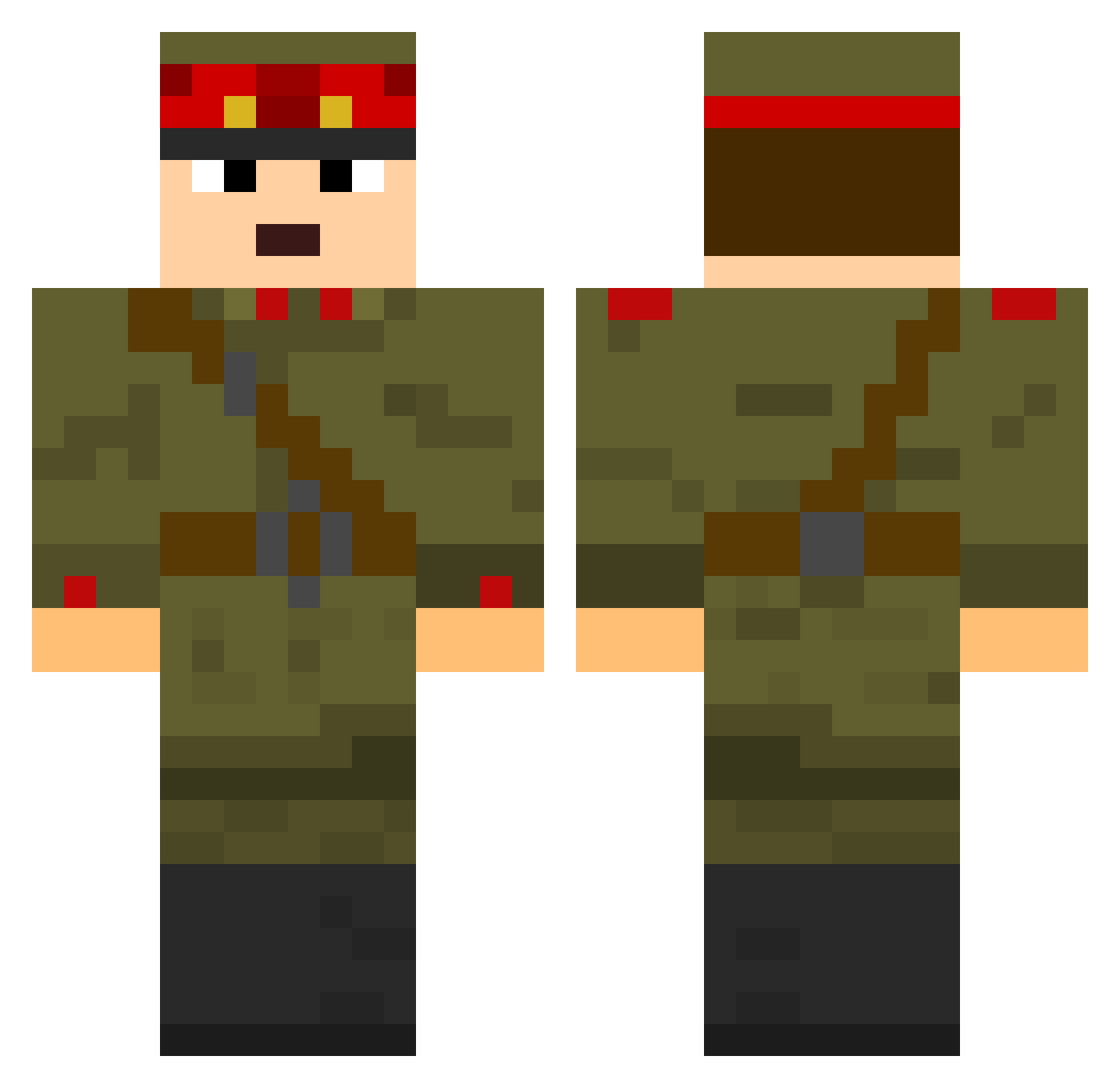 SinfulAtlas Minecraft skin, front and back view