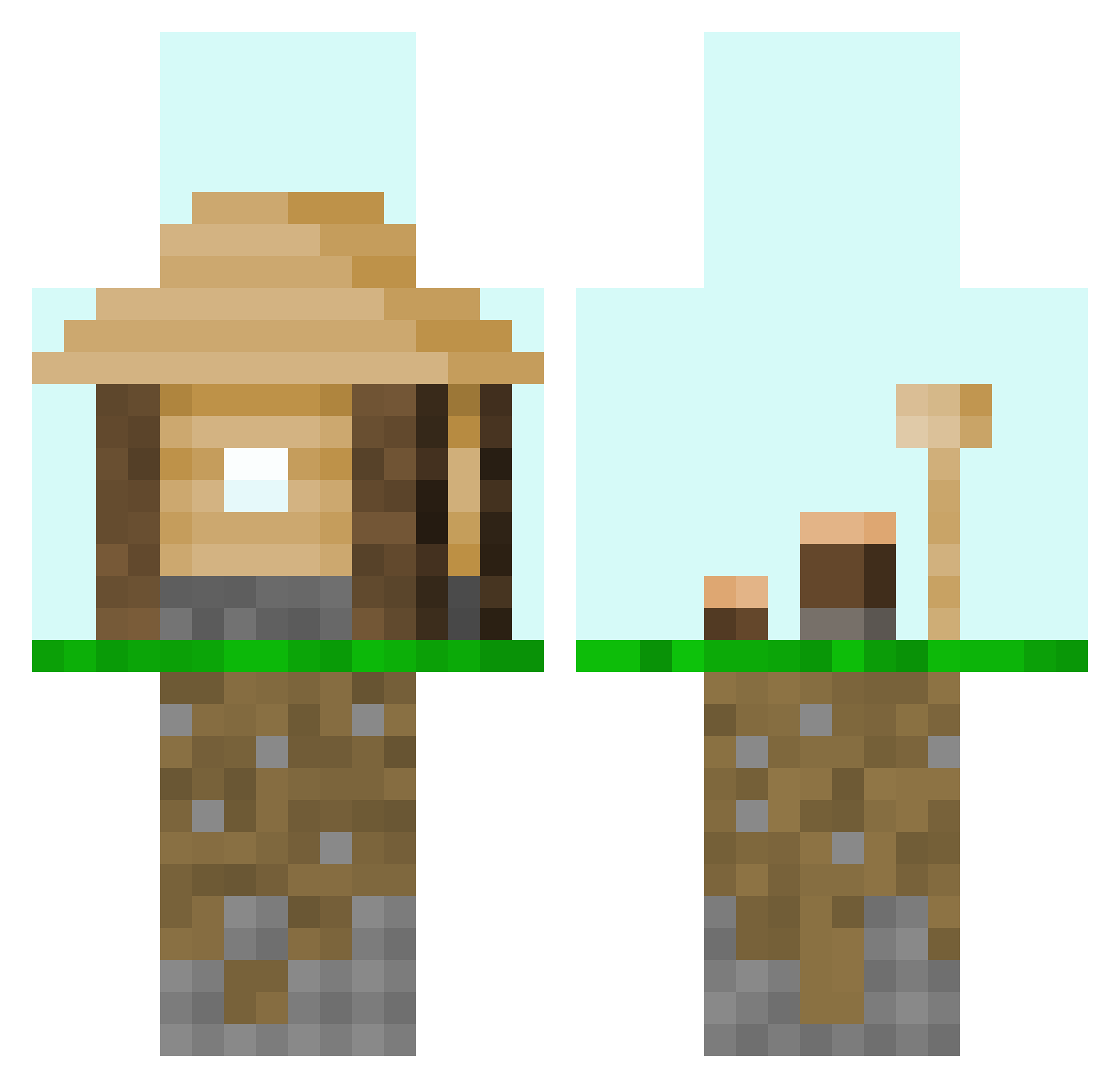 adamek2012 Minecraft skin, front and back view