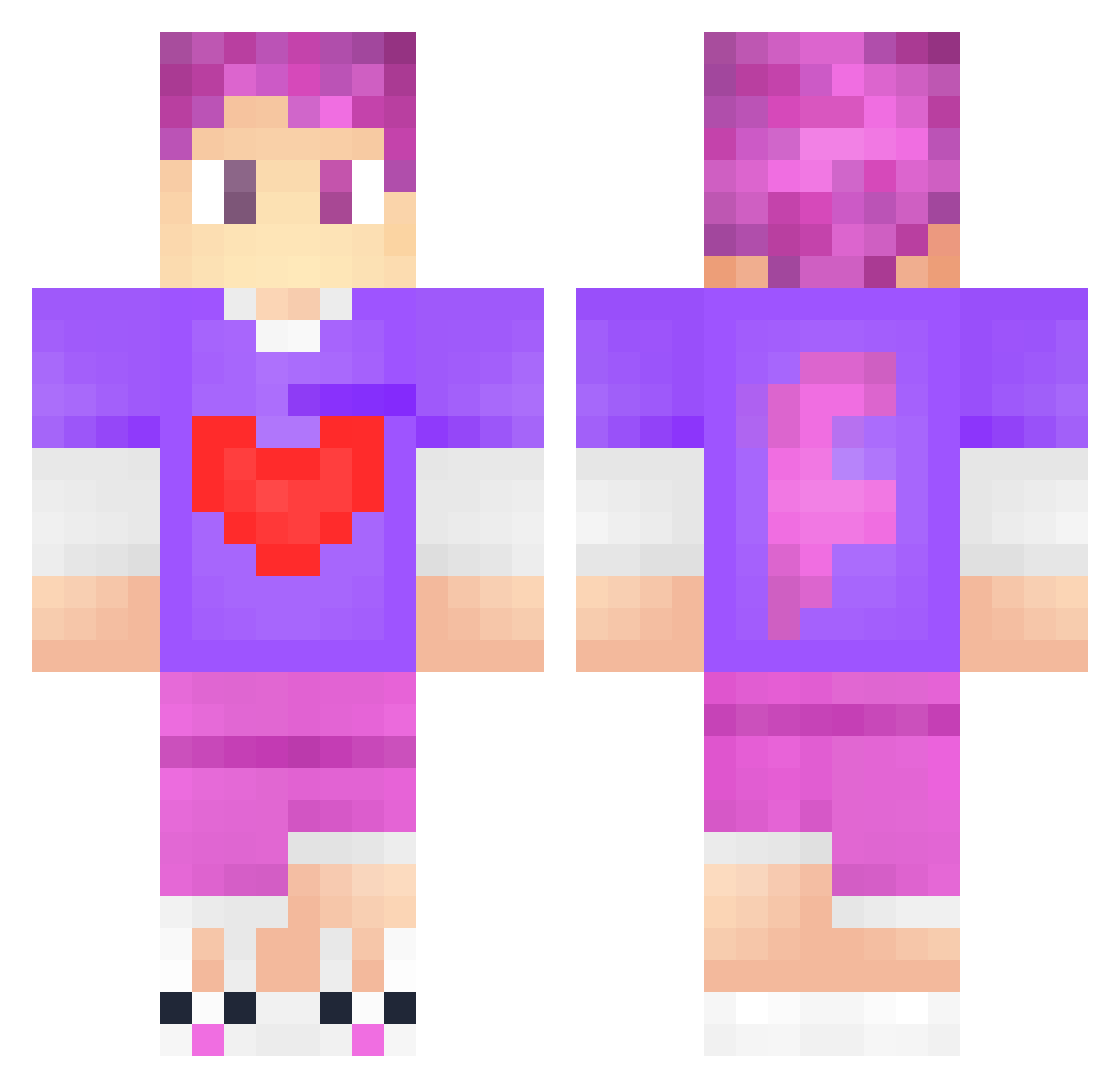 _ShadowShape Minecraft skin, front and back view