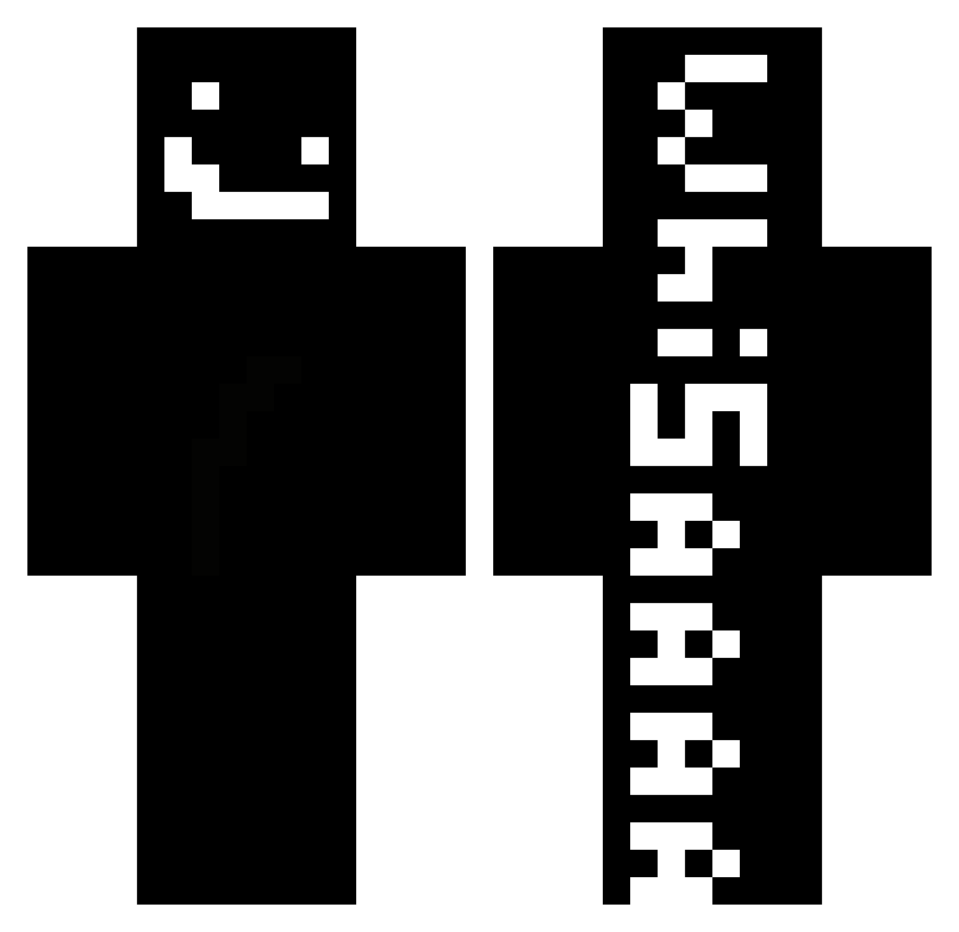 whisaaaa Minecraft skin, front and back view