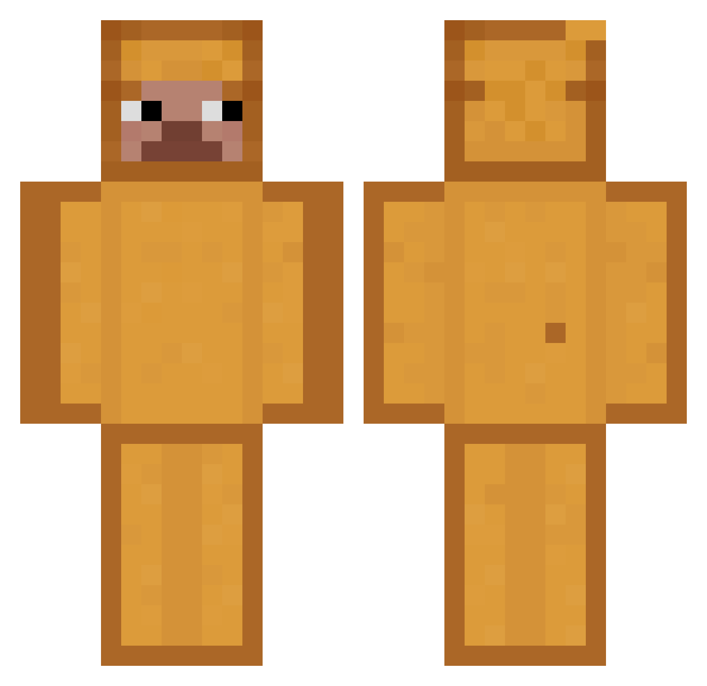 kakec Minecraft skin, front and back view