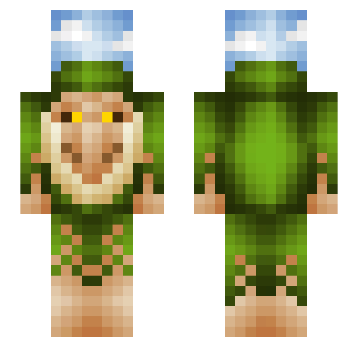 serioussalmon Minecraft skin, front and back view