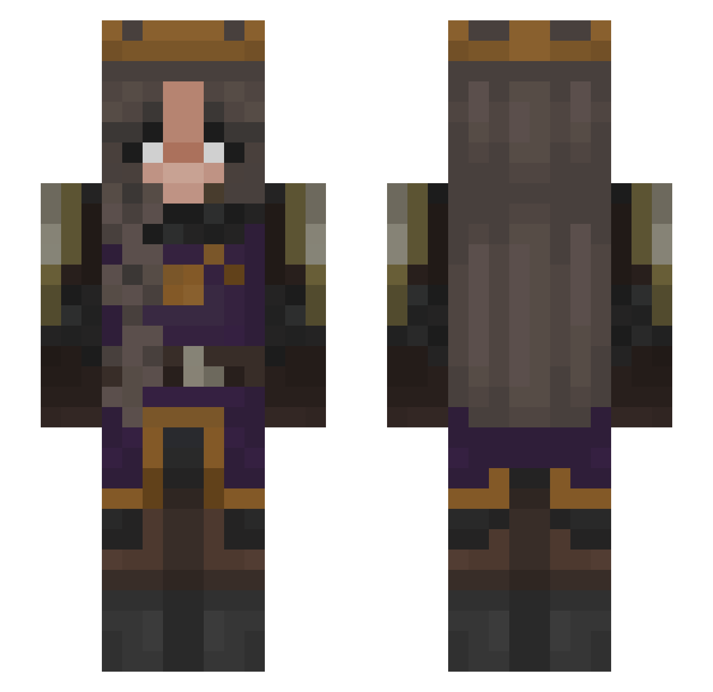Blissful_Enigma Minecraft skin, front and back view