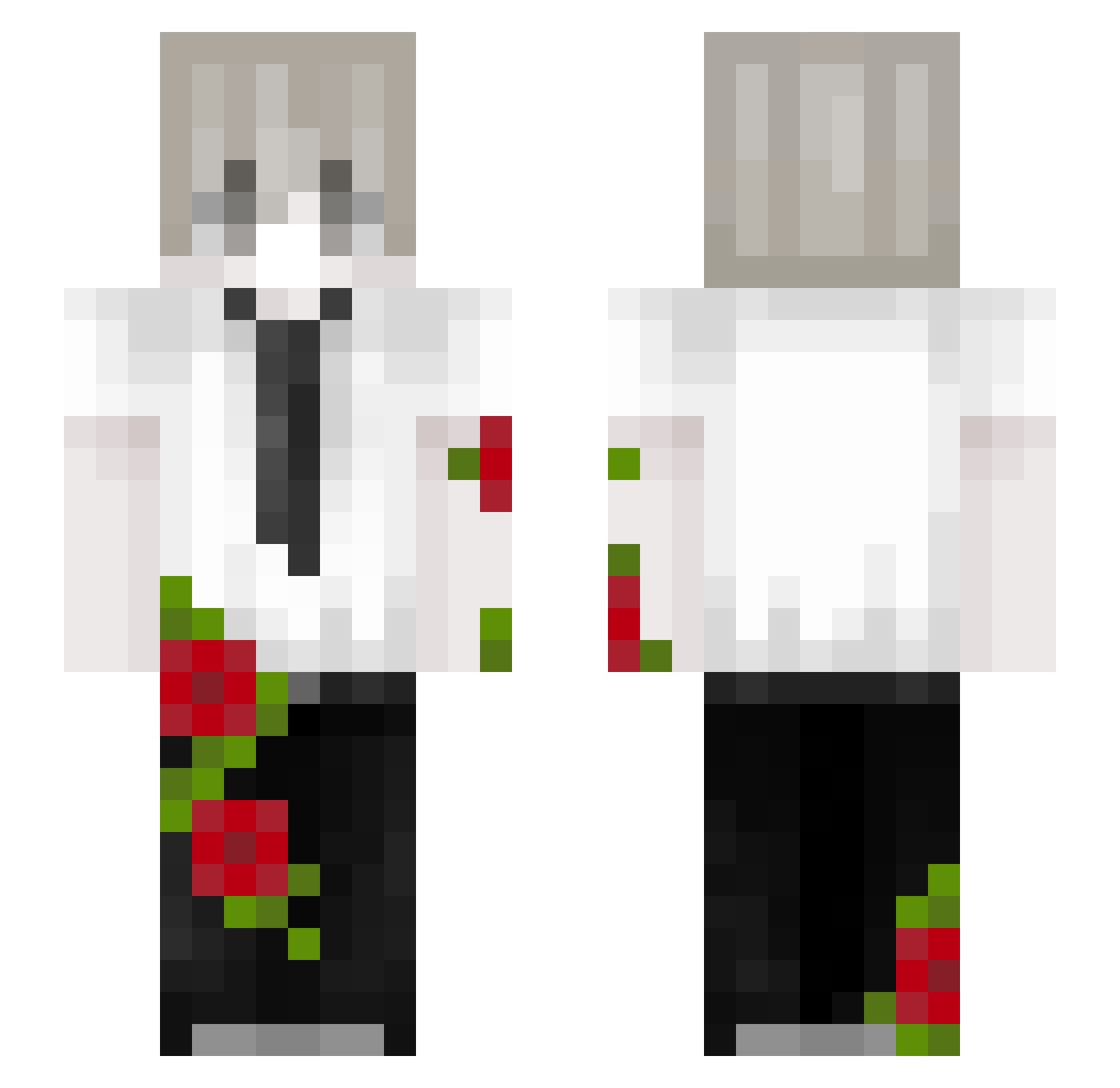 keahi77 Minecraft skin, front and back view