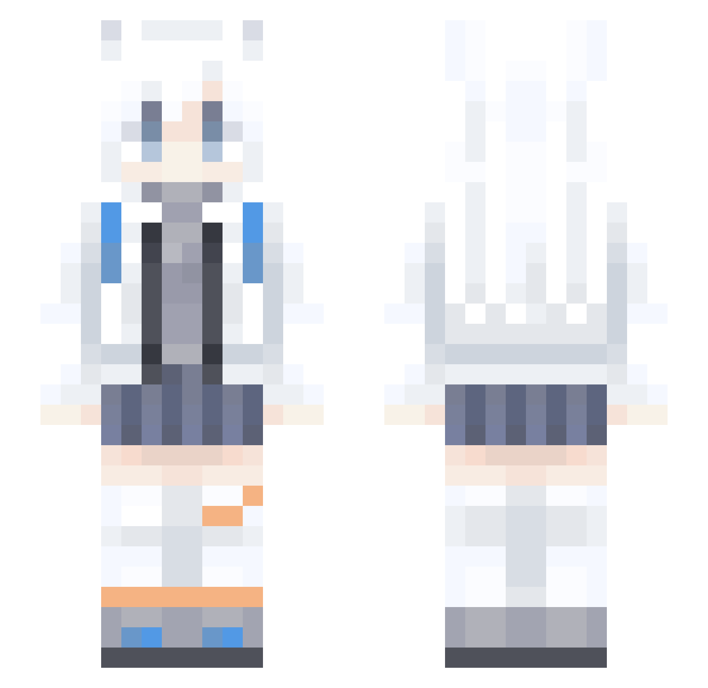 Naur1 Minecraft skin, front and back view
